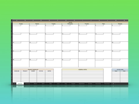 Mẫu Content Marketing Calendar Template