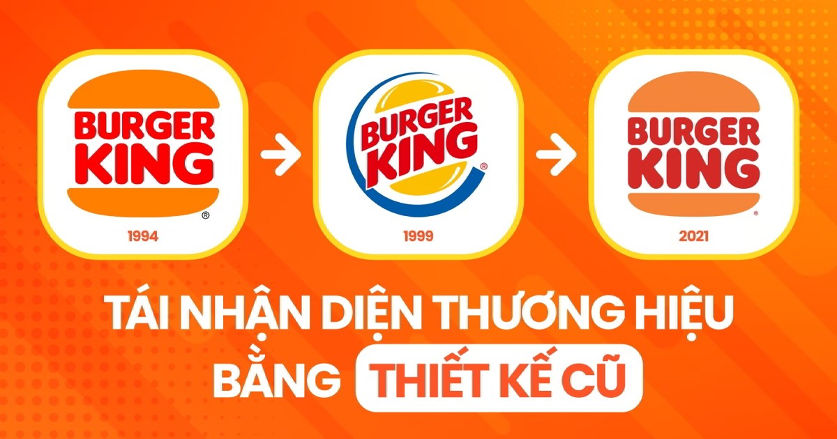 Buger King quay trở lại với Logo cũ theo phong cách tối giản
