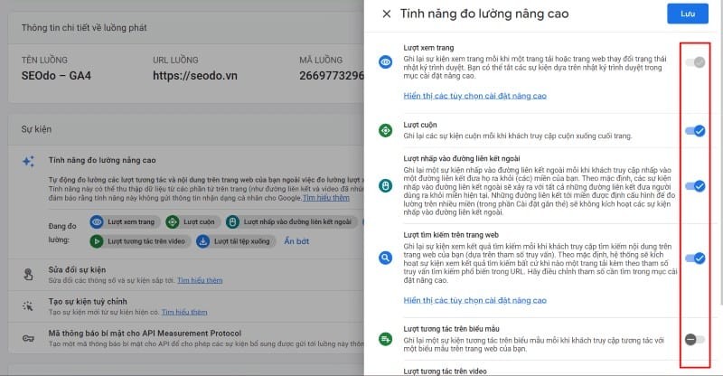 Thiết lập theo d&otilde;i luồng dữ liệu GA4