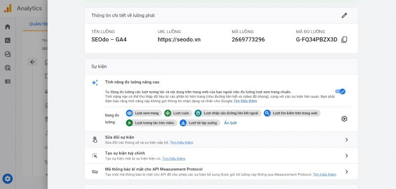 Luồng dữ liệu Google Analytics 4