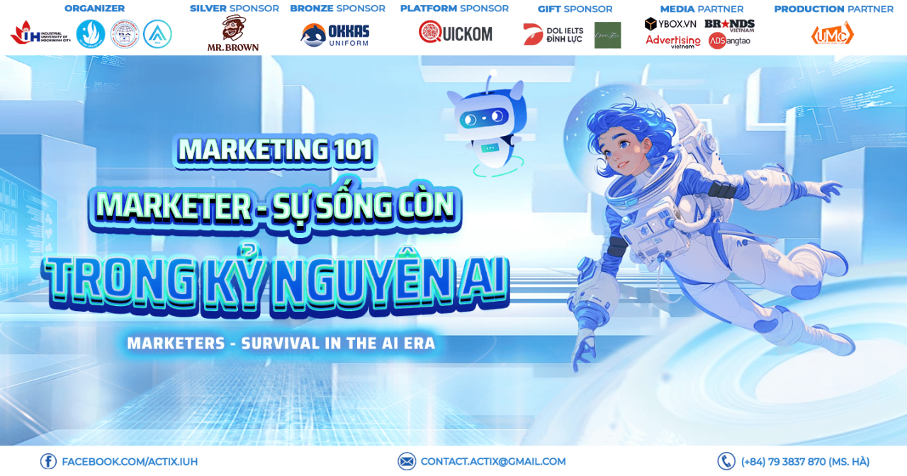 Mời tham dự Talkshow Marketing 101: &ldquo;Marketer - Survival In The AI Era&rdquo;