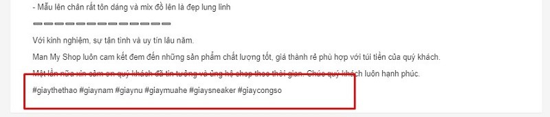 Hashtag Giày thể thao