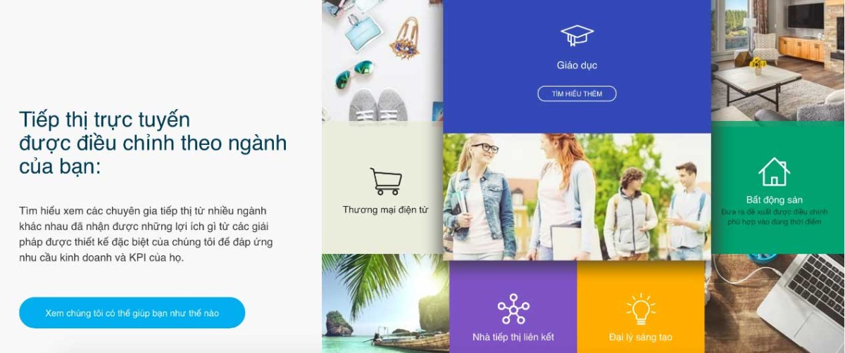 Tiếp thị trực tuyến được điều chỉnh theo ngành