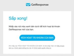 Kiểm tra email để kích hoạt