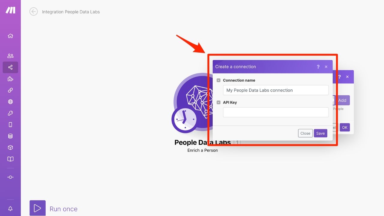 Connections cho ph&eacute;p Make truy cập v&agrave; tương t&aacute;c với c&aacute;c ứng dụng b&ecirc;n ngo&agrave;i