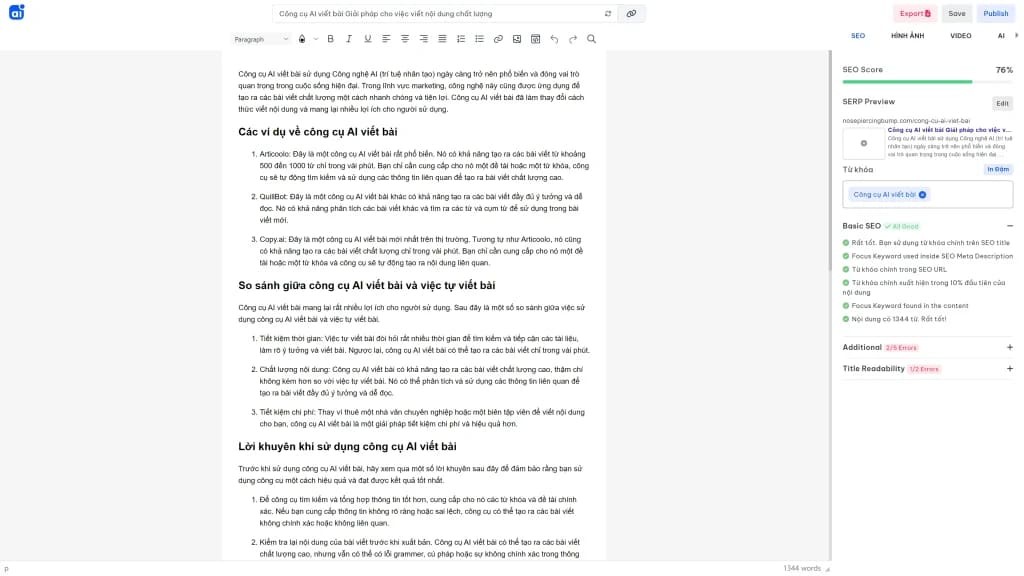 So sánh 3 công cụ AI viết content tốt nhất Việt Nam