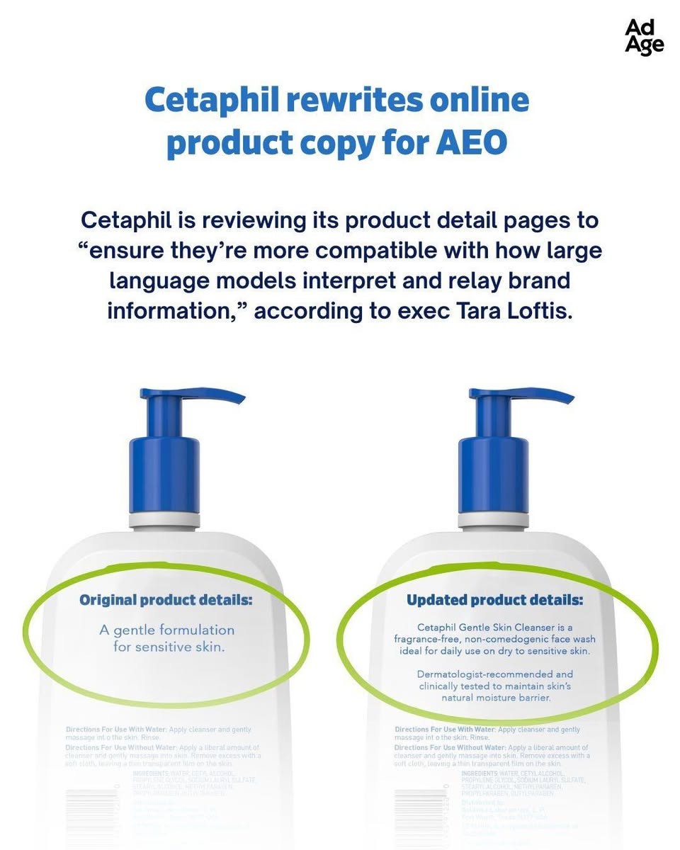 Cetaphil điều chỉnh nội dung sản phẩm trực tuyến nhằm thân thiện hơn với AI