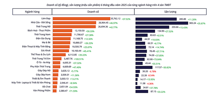 T&igrave;nh h&igrave;nh thị trường s&agrave;n b&aacute;n lẻ trực tuyến nửa đầu năm 2025 & Dự b&aacute;o Qu&yacute; III/2025