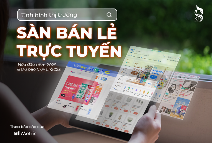 T&igrave;nh h&igrave;nh thị trường s&agrave;n b&aacute;n lẻ trực tuyến nửa đầu năm 2025 & Dự b&aacute;o Qu&yacute; III/2025