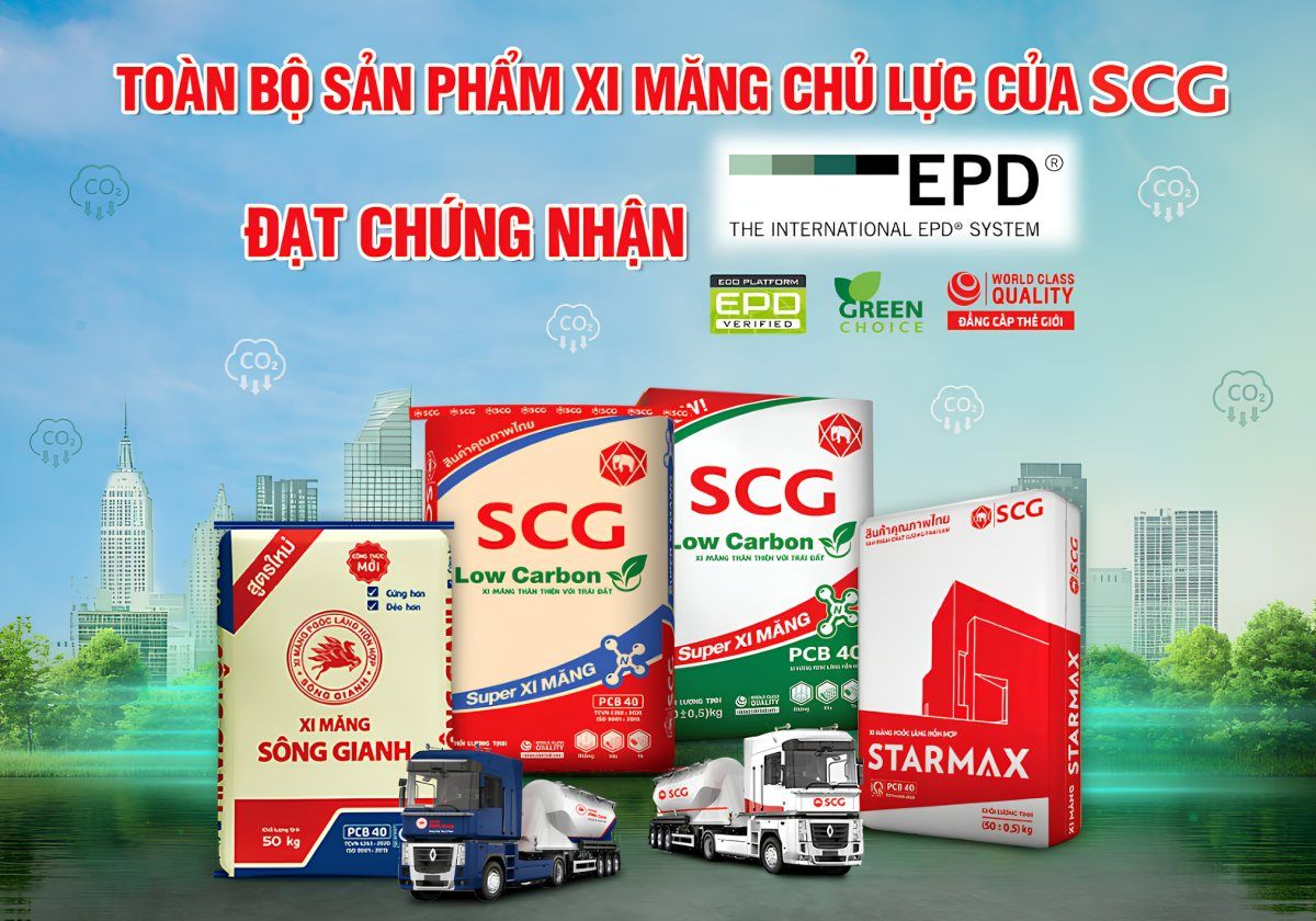 SCG Việt Nam đạt chứng nhận EPD cho toàn bộ xi măng chủ lực