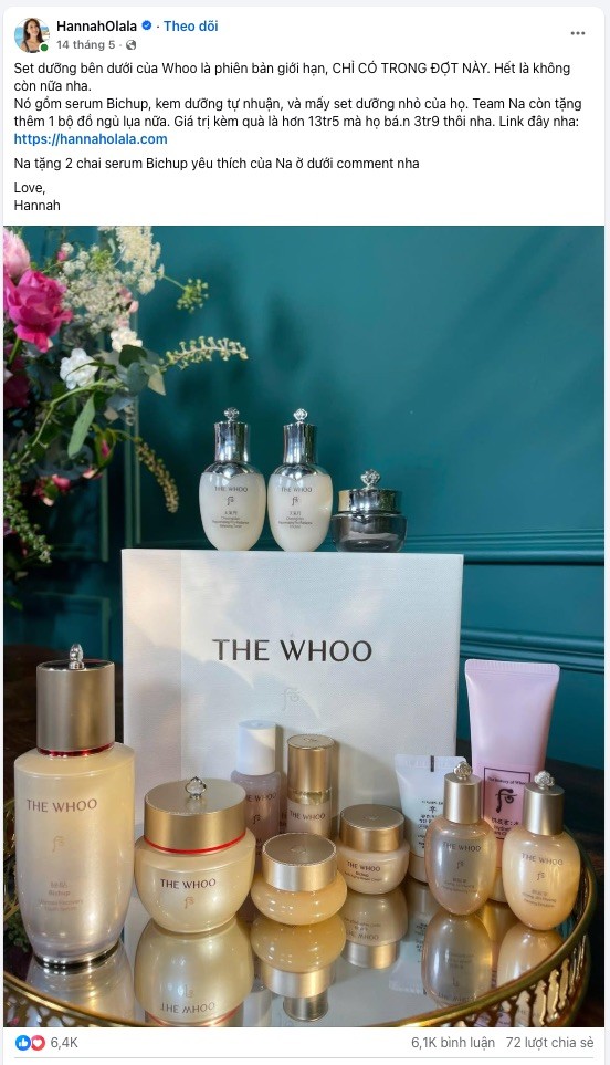 HannahOlala × Whoo: Đẳng cấp hợp tác Influencer dài hạn
