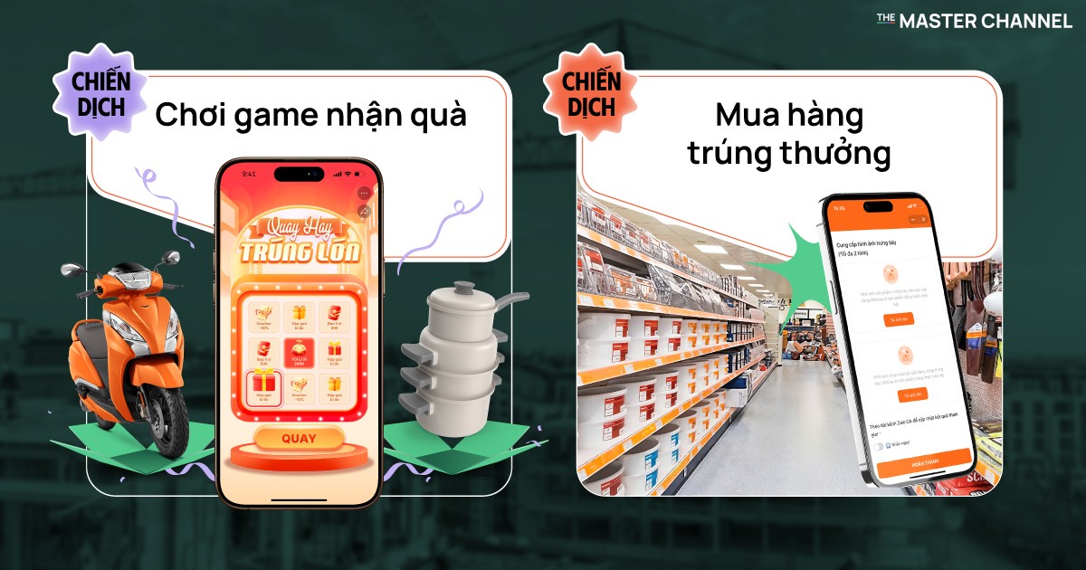 thương hiệu có thể tổ chức các hoạt động như game quay số, trả lời câu hỏi về sản phẩm, hay bảng xếp hạng nhập hàng theo thời gian thực để đại lý tham gia và nhận phần thưởng.