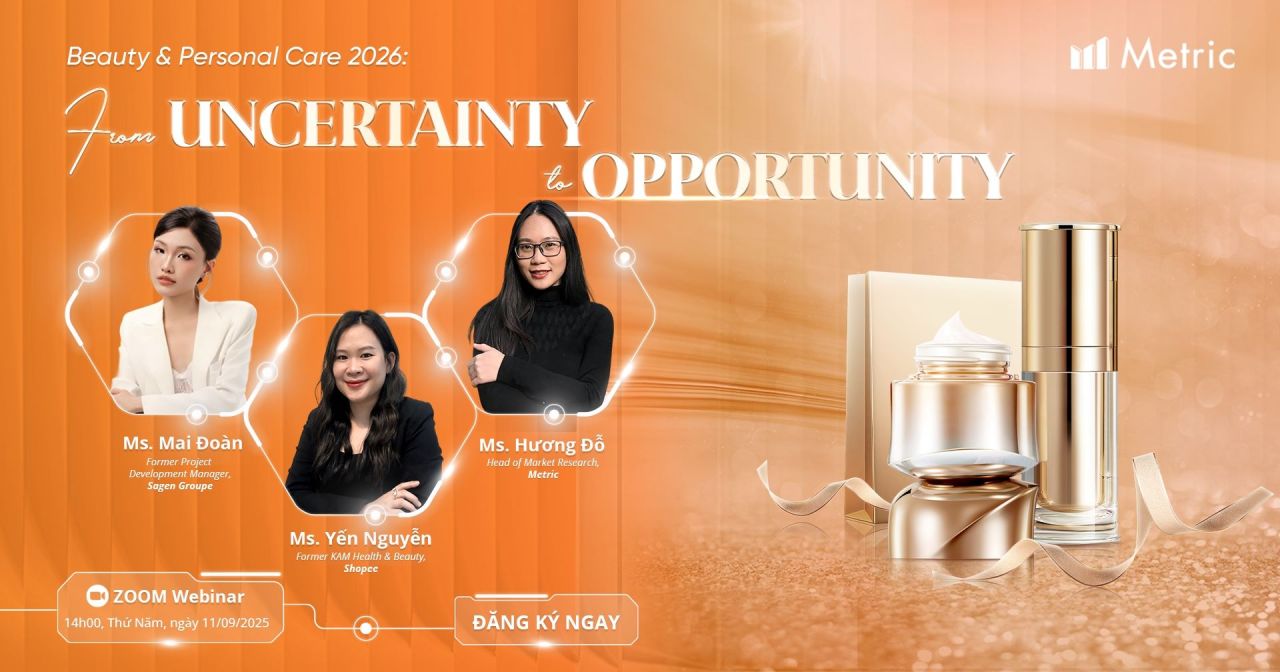Mời tham dự Webinar – Giải mã thách thức ngành Làm đẹp và Chăm sóc cá nhân 2026 cùng Metric