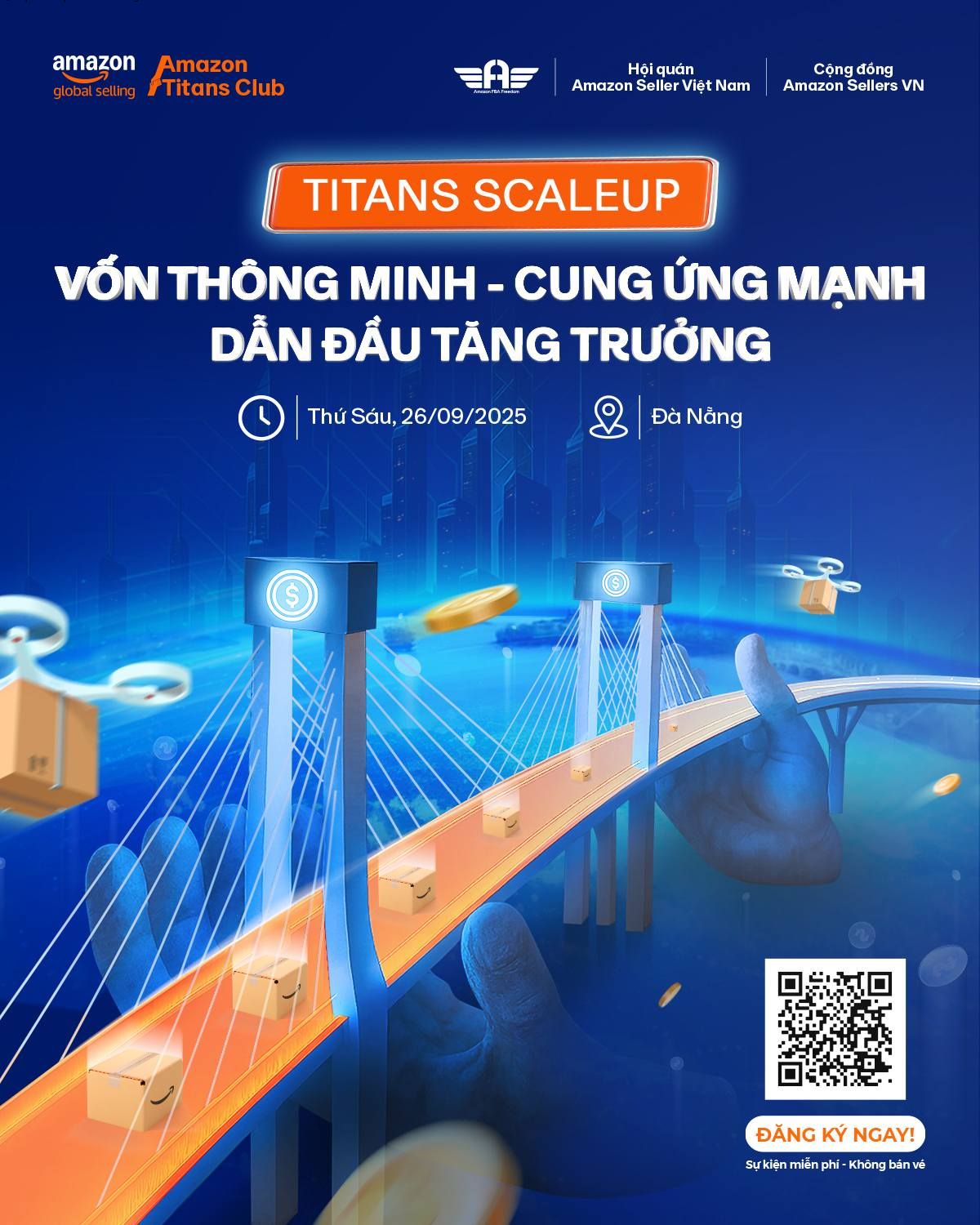 [Meet up] [26/09/25] Titans ScaleUp: Vốn th&ocirc;ng minh - Cung ứng mạnh - Dẫn dầu tăng trưởng