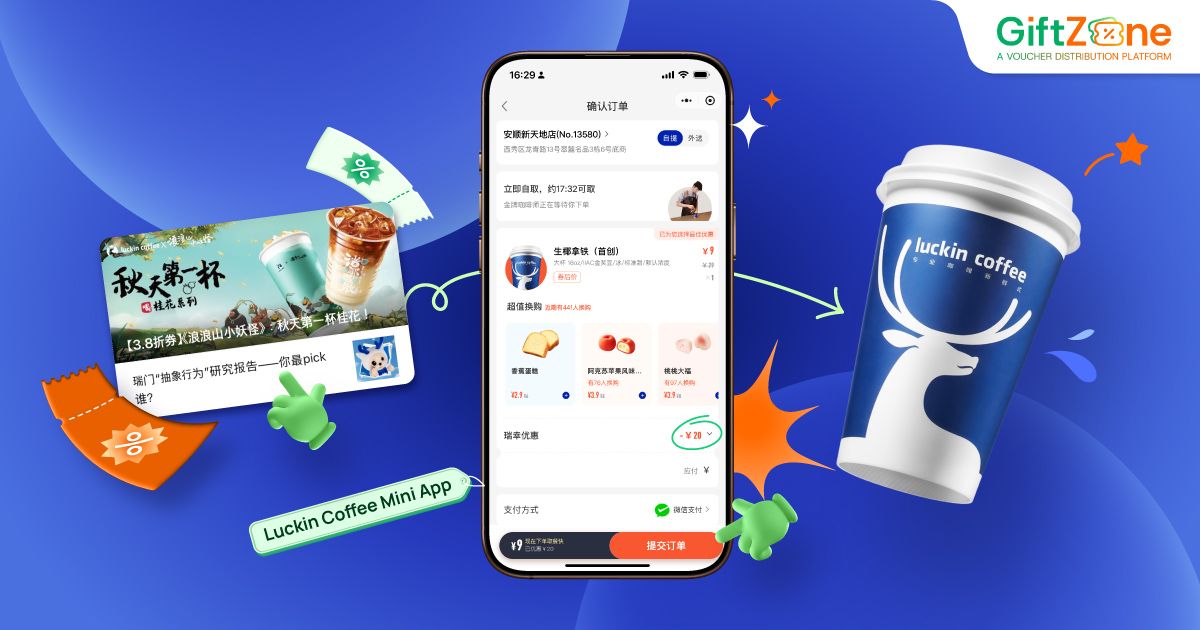 Từ voucher đến đơn hàng: Bài học từ Luckin Coffee và giải pháp GiftZone tại Việt Nam