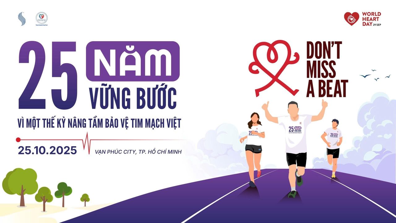 Th&ocirc;ng b&aacute;o giải chạy 25 năm vững bước - V&igrave; một thế kỷ n&acirc;ng tầm bảo vệ tim mạch Việt[Viatris]