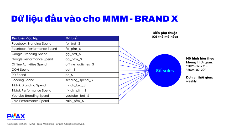 Ảnh 2: V&iacute; dụ về dữ liệu đầu v&agrave;o từ một kh&aacute;ch h&agrave;ng cung cấp đến PMAX