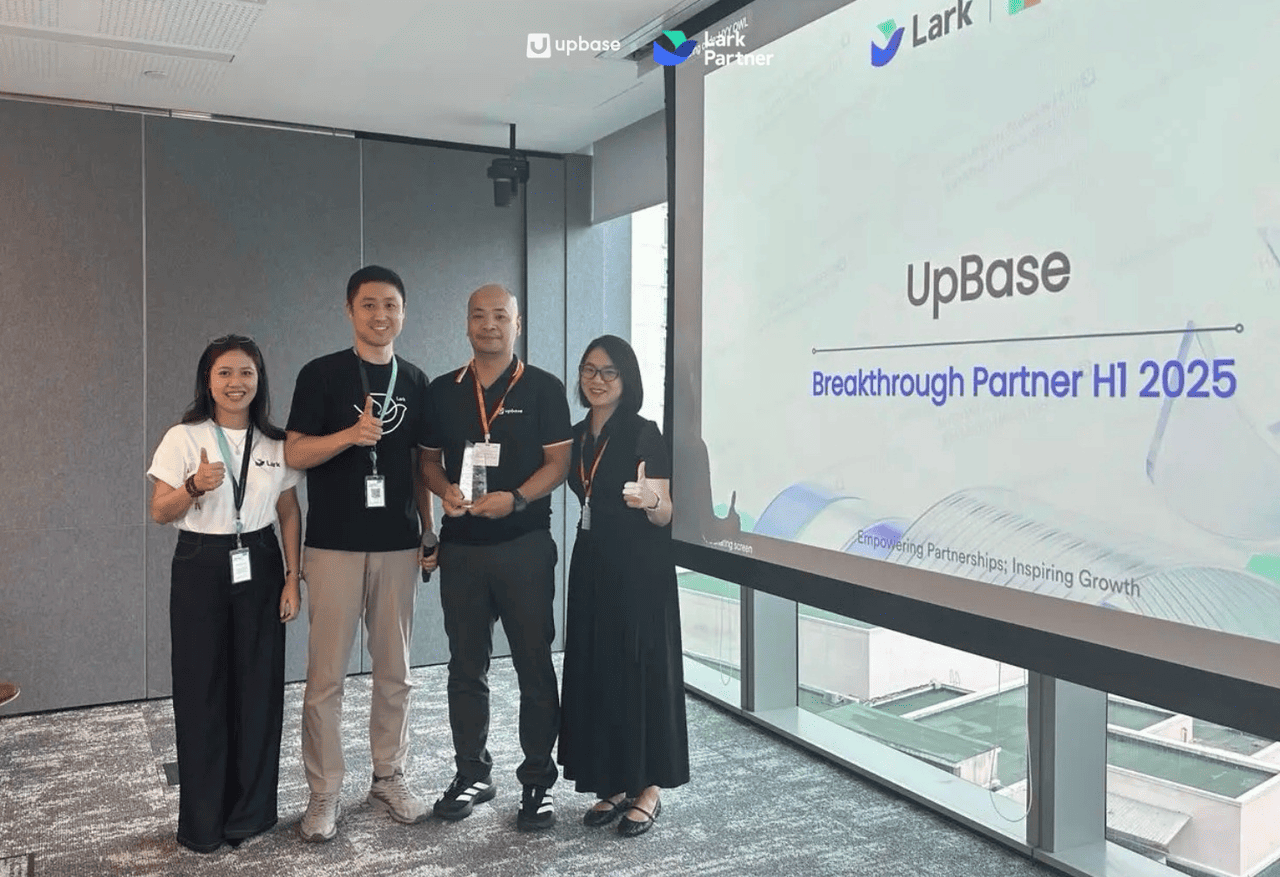 UpBase kỷ niệm 5 năm - Trở th&agrave;nh Lark Platinum Partner Top ARR tại Việt Nam