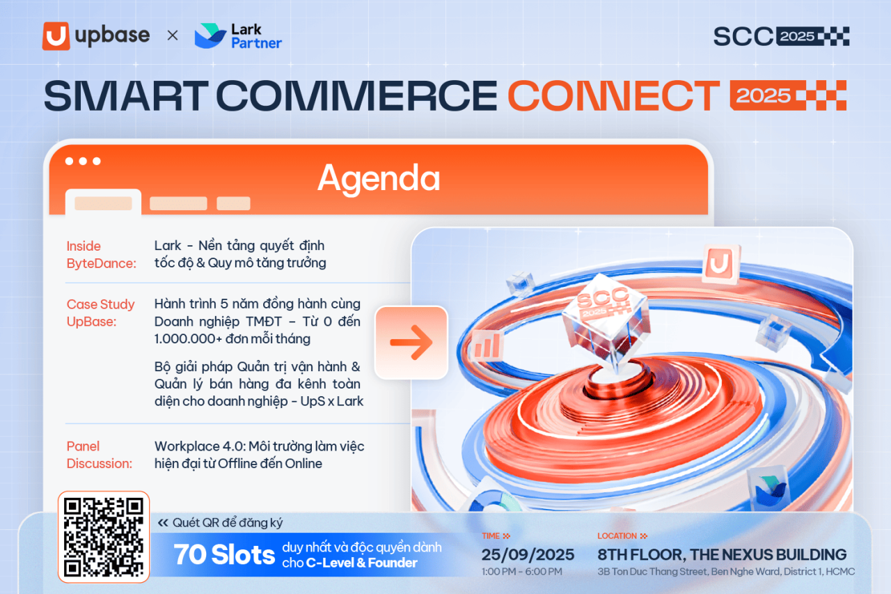 [25.09.2025] Smart Commerce Connect 2025: Giải m&atilde; chiến lược vận h&agrave;nh & b&aacute;n h&agrave;ng đa k&ecirc;nh từ ByteDance & UpBase