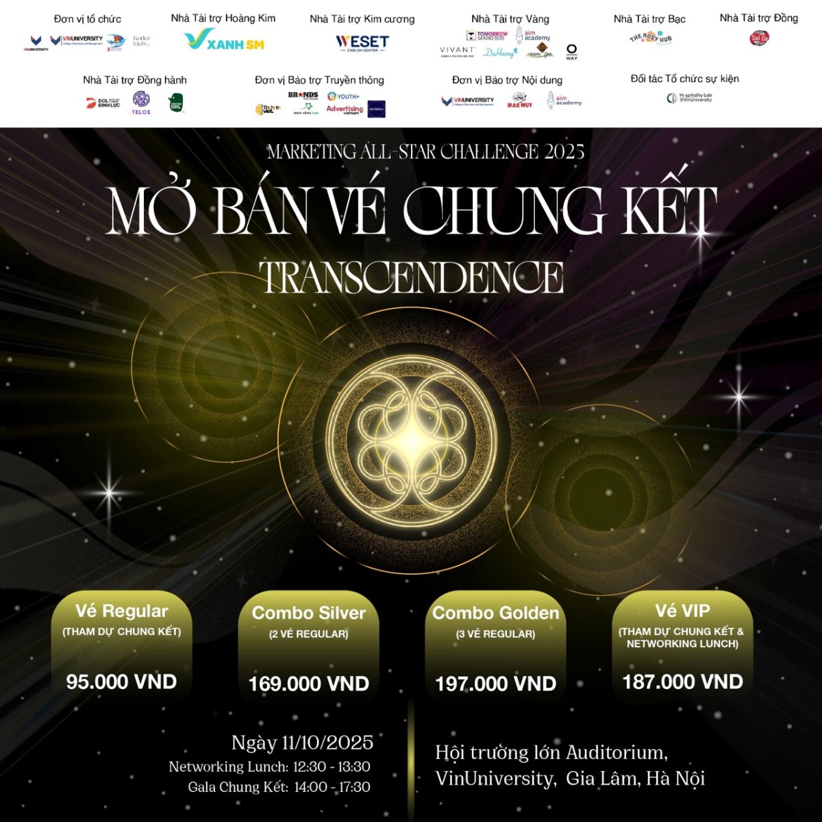 [Hà Nội] Chính thức mở bán vé tham dự Chung kết Marketing All-Star Challenge 2025: Transcendence