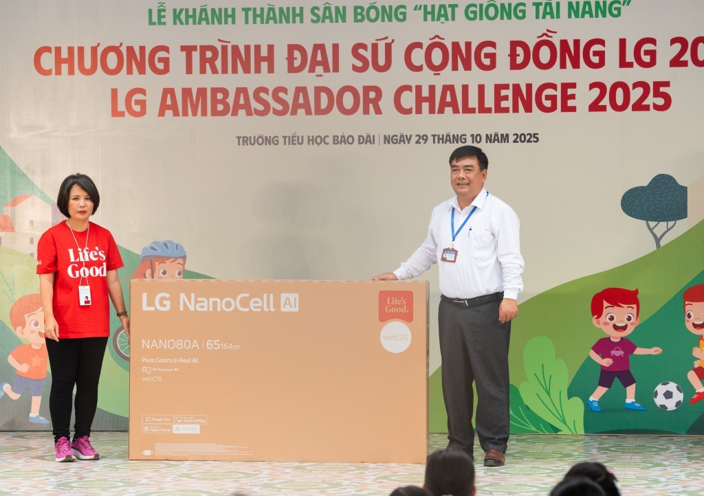 LG Electronics Việt Nam khánh thành sân bóng “Hạt giống Tài năng”