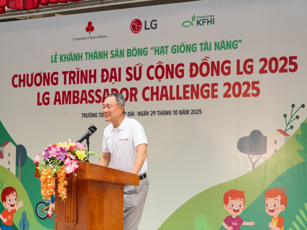 LG Electronics Việt Nam khánh thành sân bóng “Hạt giống Tài năng”