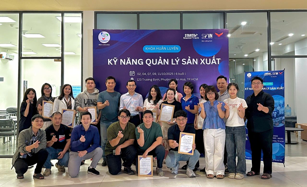 ThS. Nguyễn Đức Nh&acirc;n đ&agrave;o tạo chuy&ecirc;n đề &ldquo;Kỹ năng Quản l&yacute; Sản xuất&rdquo; tại Startup MasterTrack