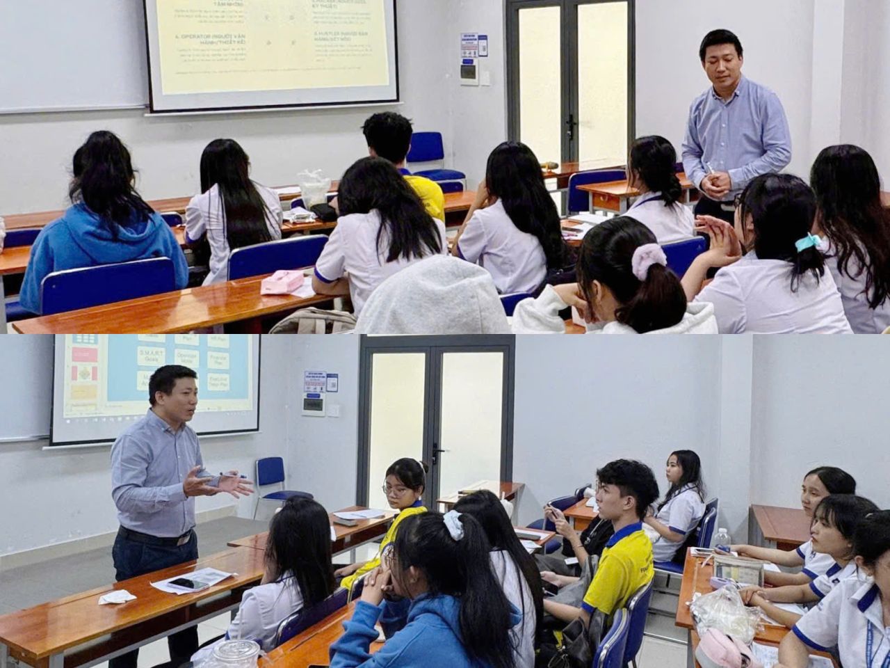 Chuy&ecirc;n gia Mai Nguyễn Ho&agrave;ng Nam truyền cảm hứng khởi nghiệp tại Đại học T&agrave;i ch&iacute;nh Marketing