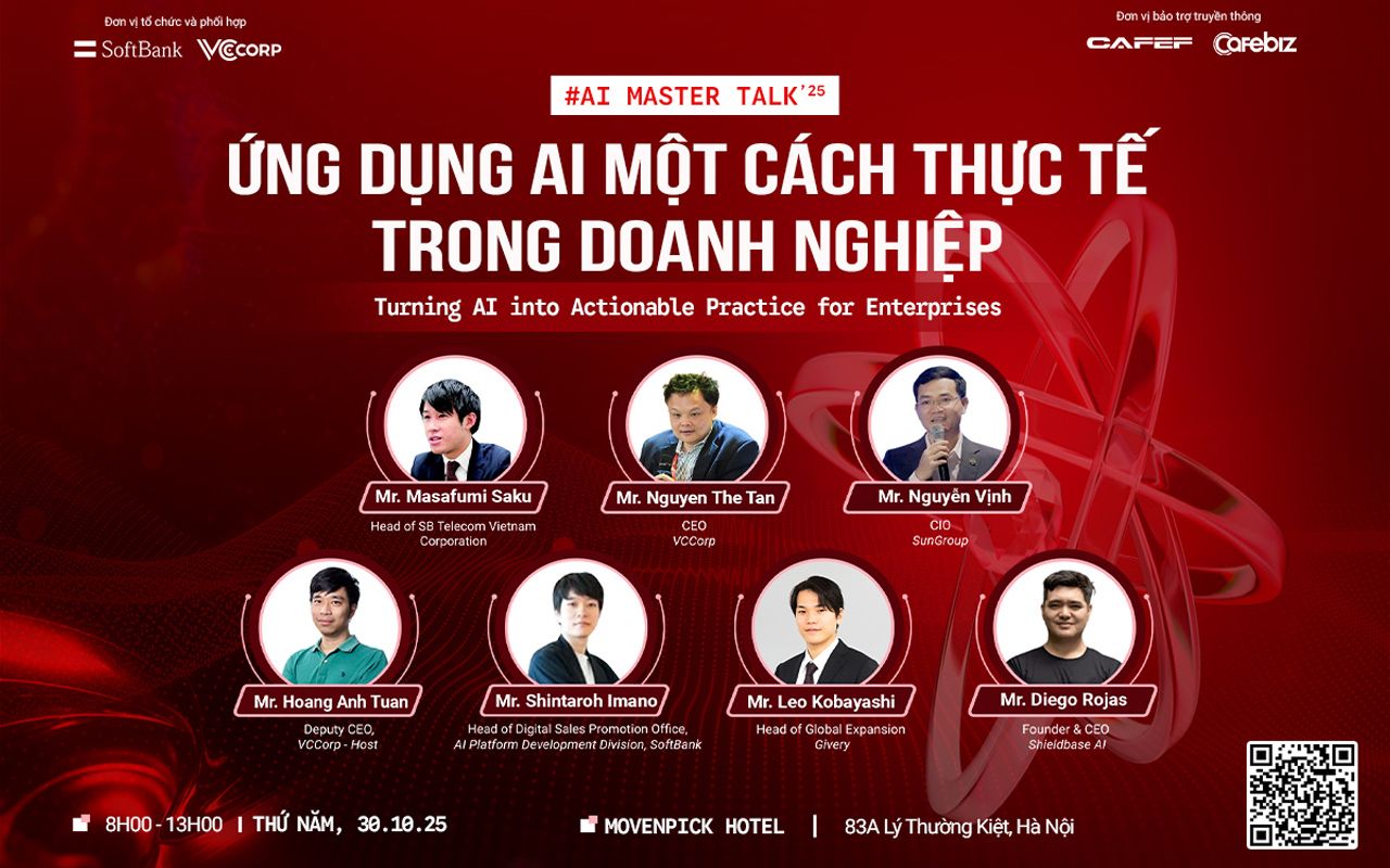 [Hà Nội] VCCorp x Softbank tổ chức sự kiện #AI Master Talk 2025: Ứng dụng AI một cách thực tế trong doanh nghiệp