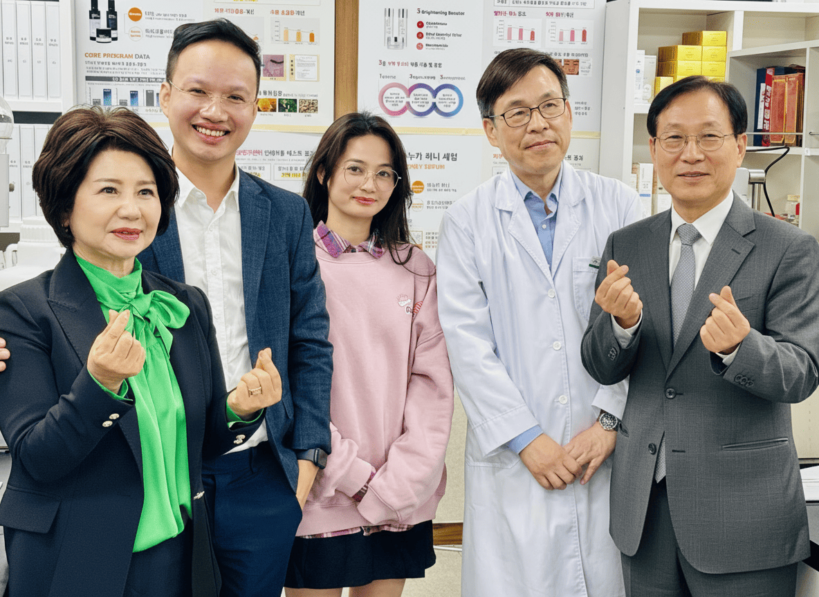 founder JDclinique tham quan nhà máy Hàn Quốc