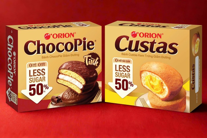 Orion ra mắt ChocoPie và Custas Less Sugar