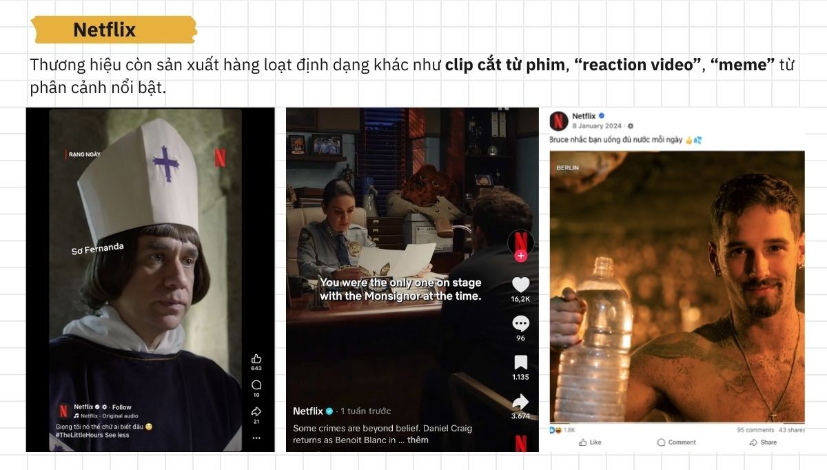 Short-form của Netflix không chỉ là trailer 30 giây, thương hiệu còn sản xuất hàng loạt định dạng khác