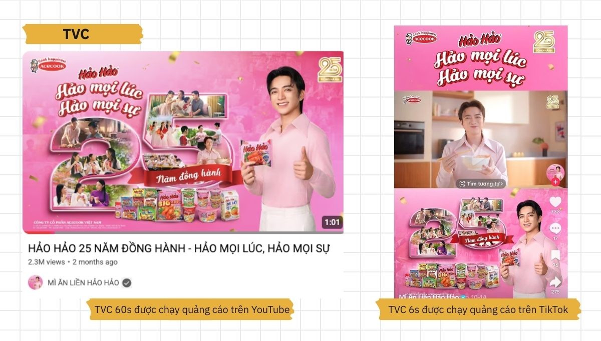 Đối với một số TVC hay “viral clip” của thương hiệu, 30 giây tưởng là ngắn nhưng vẫn có thể cắt xuống 6 giây,
