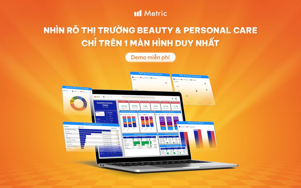 Metric ra mắt DEMI - Giải ph&aacute;p ph&acirc;n t&iacute;ch thị trường TMĐT d&agrave;nh cho ng&agrave;nh Beauty & Personal Care