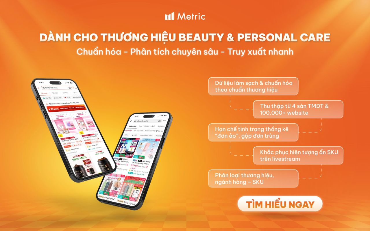Metric ra mắt DEMI - Giải ph&aacute;p ph&acirc;n t&iacute;ch thị trường TMĐT d&agrave;nh cho ng&agrave;nh Beauty & Personal Care