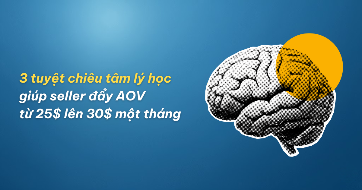 3 Tuyệt chiêu Tâm lý học giúp seller POD/Dropship đẩy AOV từ 25$ lên 30$ một tháng