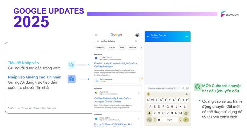 Tính năng “Message Ads x Zalo” được Google ra mắt dành riêng cho thị trường Việt Nam