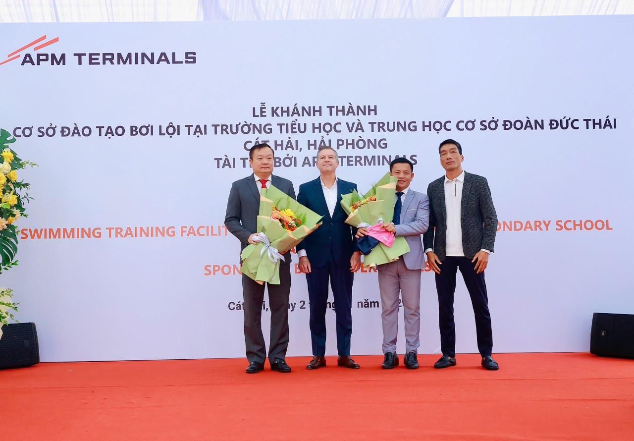 APM Terminals khánh thành công trình bể bơi cho 700 học sinh Hải Phòng