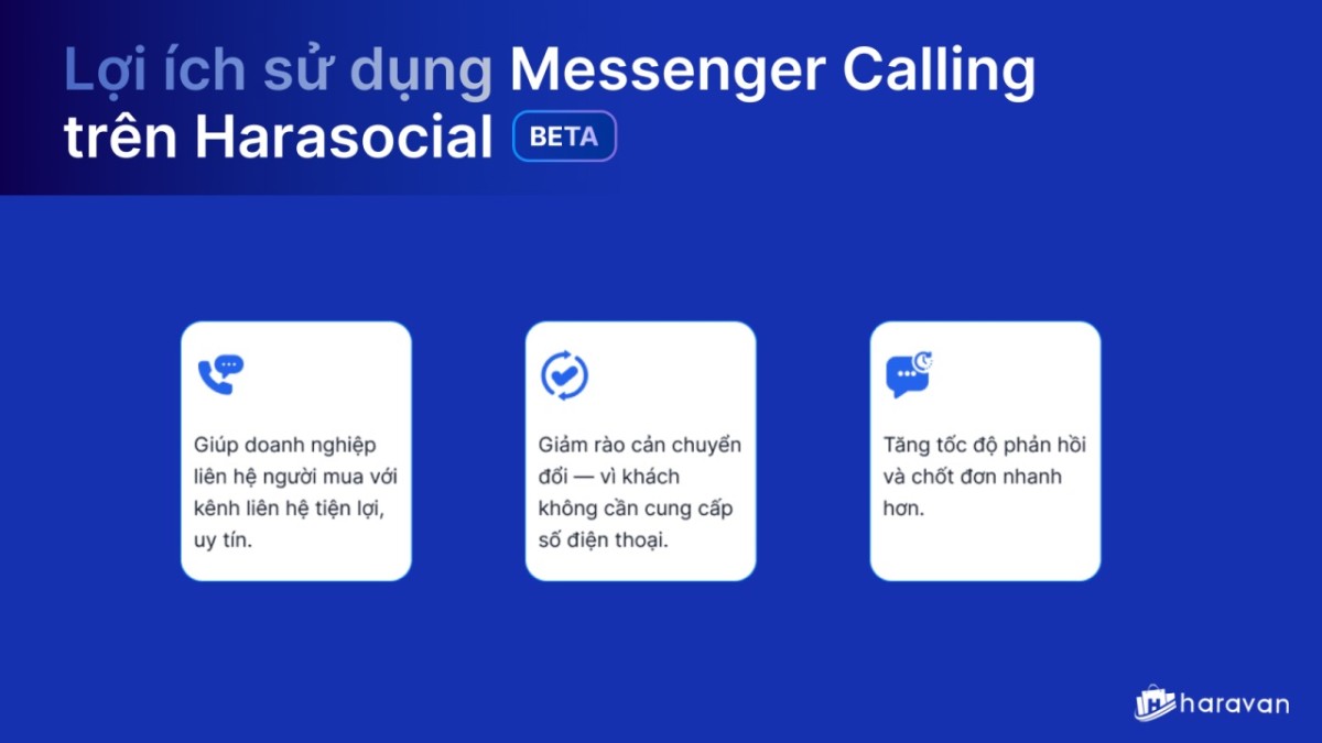 Facebook ra mắt tính năng gọi điện thoại trực tiếp Facebook Business Calling trên Haravan