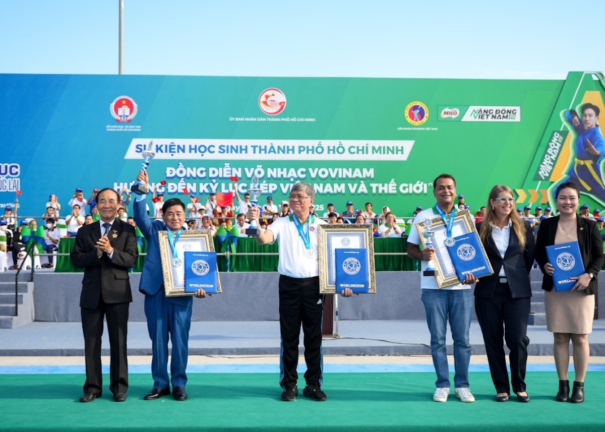 Nestlé MILO đồng hành cùng 60.000 học sinh lập kỷ lục kép Việt Nam và thế giới với màn đồng diễn võ nhạc Vovinam