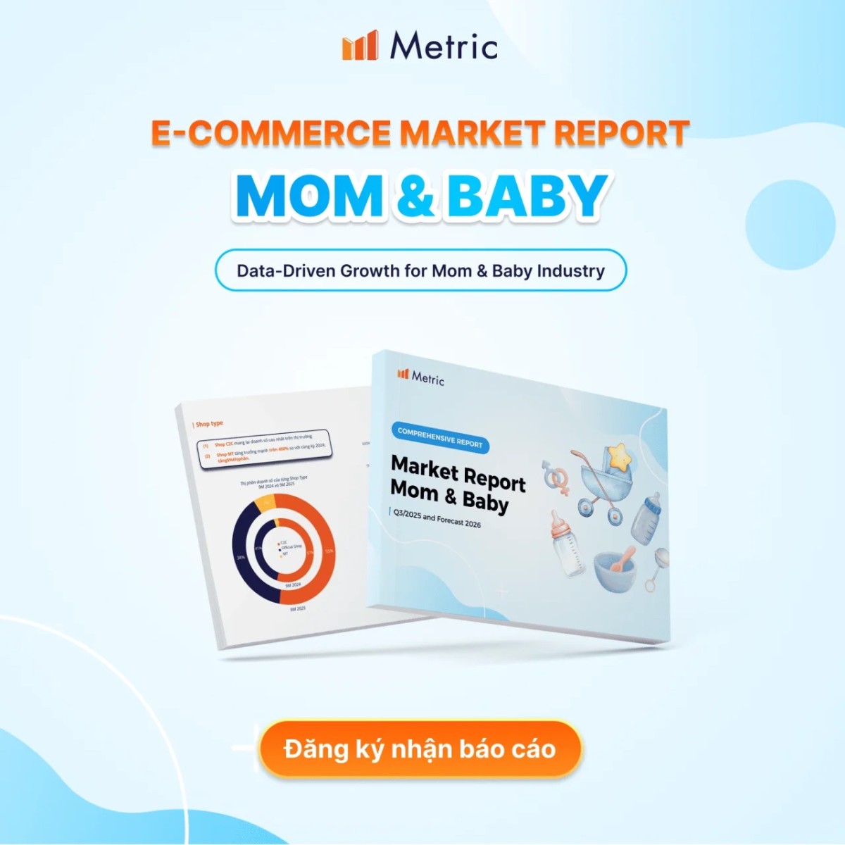 Metric mời tham dự Webinar: “Tăng trưởng cho ngành Mẹ và Bé, dữ liệu thế nào là đủ?”