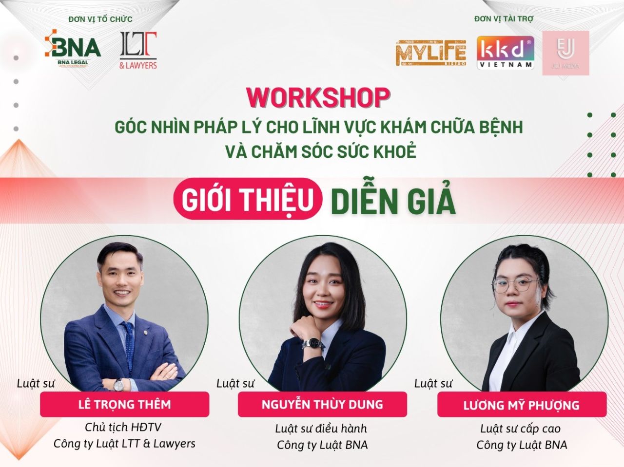 [Workshop] [12/12/25] &ldquo;G&oacute;c Nh&igrave;n Ph&aacute;p L&yacute; Cho Lĩnh Vực Kh&aacute;m Chữa Bệnh V&agrave; Chăm S&oacute;c Sức Khỏe&rdquo;