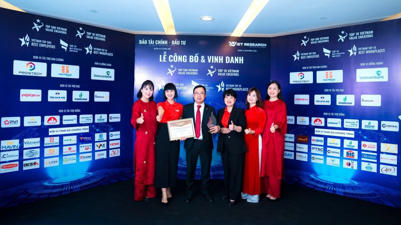 Dai-ichi Life Việt Nam được vinh danh “Top 500 Doanh nghiệp tạo giá trị hàng đầu Việt Nam 2025”