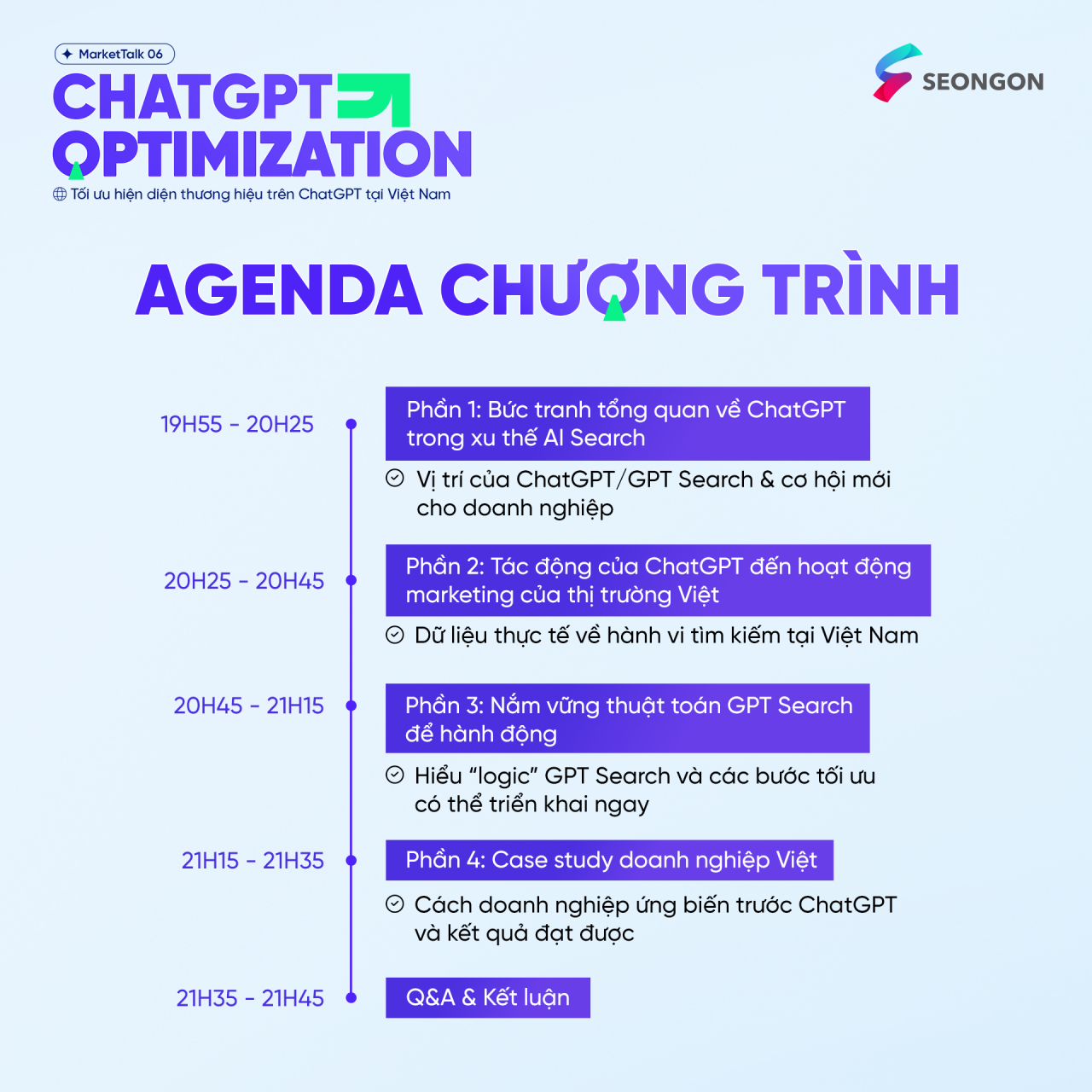 Agenda chương tr&igrave;nh