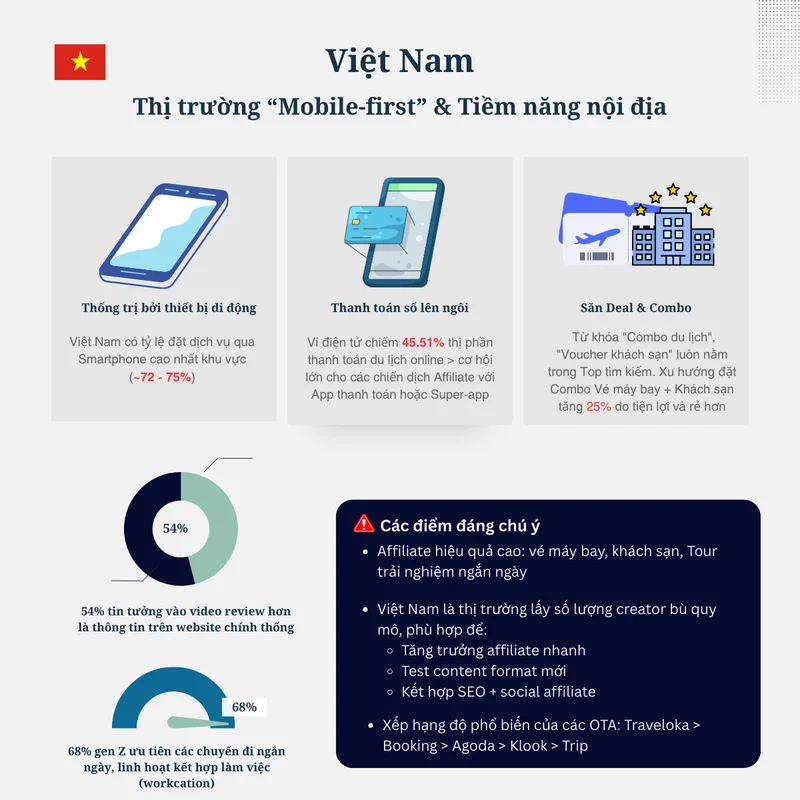 Báo cáo toàn cảnh thị trường du lịch Đông Nam Á 2025: Tiềm năng cho Affiliate du lịch