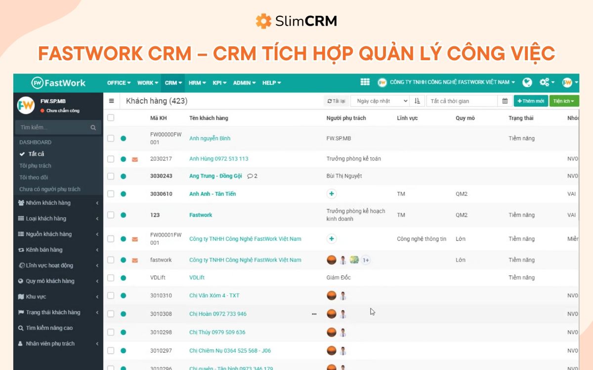 Fastwork CRM - Phần mềm CRM tại Việt Nam