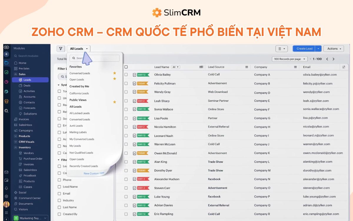 Các Phần mềm CRM tại Việt Nam