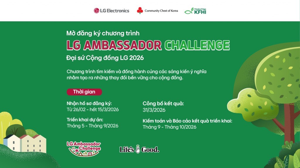 LG Electronics Việt Nam khởi động chương trình “Đại sứ cộng đồng LG 2026”
