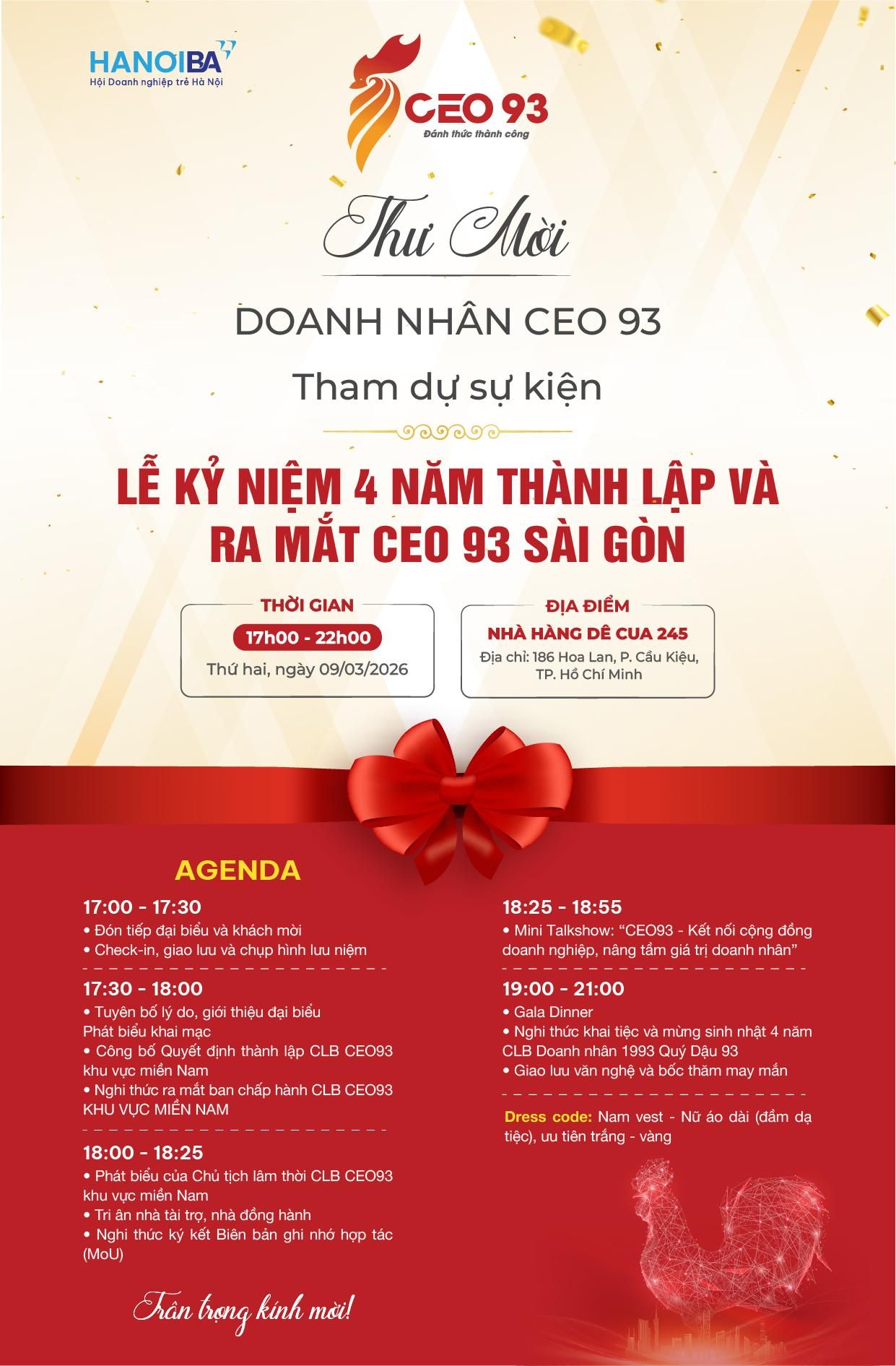 Sắp diễn ra Lễ ra mắt CLB CEO 1993 TP.HCM