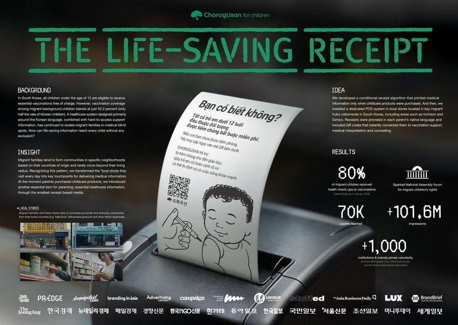 Sáng kiến y tế từ “Hóa đơn Cứu mạng” của chiến dịch “The Life-Saving Receipt”